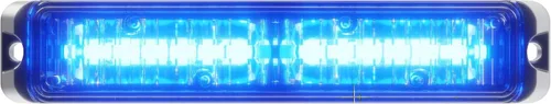 Abrams SAE Clase-1 Flex 12 [Azul/Azul] 36W - 12 LED Luz de rejilla LED para vehículos policiales y de emergencia médica, luz estroboscópica de