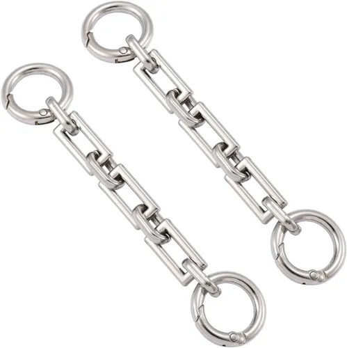 Miniatura 9 de Anbys 2 piezas de correa extensora para bolsa, cadena alargadora de bolsa, forma oblonga, de repuesto, para bolso cruzado, bolso de hombro