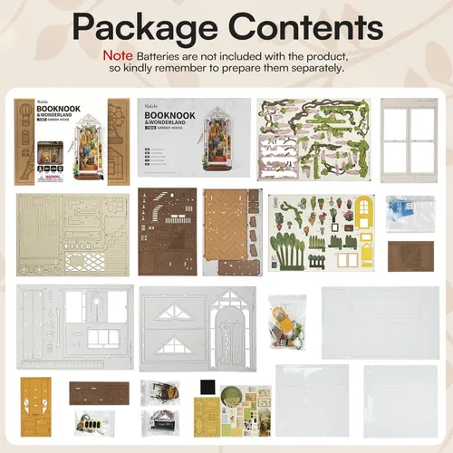 Miniatura 8 de Rolife - Kits de manualidades para rincón de lectura para adultos - Estantería de casa de jardín Booknook - Decoración de habitación en rompecabezas