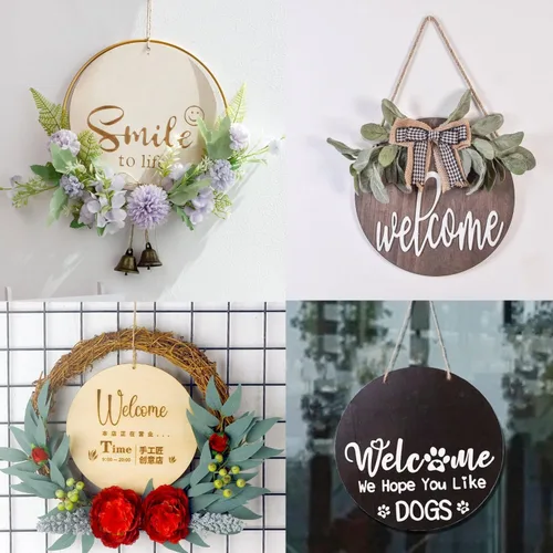 Miniatura 5 de 10 círculos de madera redondos de 14 pulgadas para manualidades, rebanadas de madera sin terminar, círculos de madera redondos en blanco, círculos
