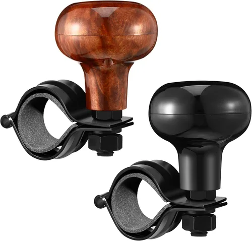 Miniatura 11 de Tallew 2 piezas de perilla giratoria para volante, perillas suicidas para volante, rotación de 360 grados, accesorios de tractor para automóviles