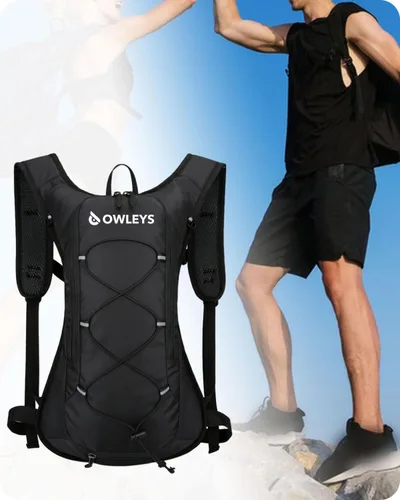 Miniatura 9 de Owleys Mochila de hidratación - Mochila de hidratación ligera e impermeable Bolsa de agua de 2 litros Mochila para correr y ciclismo