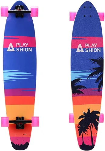 Miniatura 9 de Playshion Drop Through Freestyle - Patineta de tablero largo 39.0 in/Negro