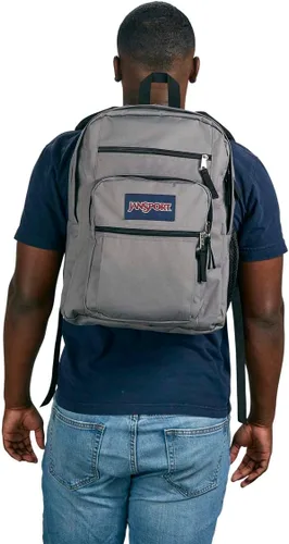 Miniatura 9 de JanSport Mochila para portátil - Bolsa para computadora con 2 compartimentos, tirantes ergonómicos, funda para portátil de 15 pulgadas, asa de Gris