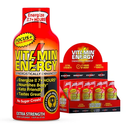 Miniatura 62 de Vitamin Energy Immune+ Extra Strength Energy Shot Army Orange 10 unidades, 260 mg de cafeína natural, vitaminas B, citicolina, té verde, apoyo