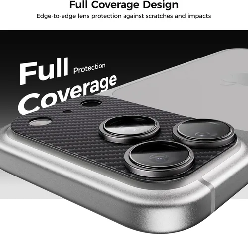 Miniatura 4 de BENKS ArmorWarrior - Protector de lente de cámara para iPhone 17 Pro, vidrio templado recubierto de AR con fibra de aramida, resistente a