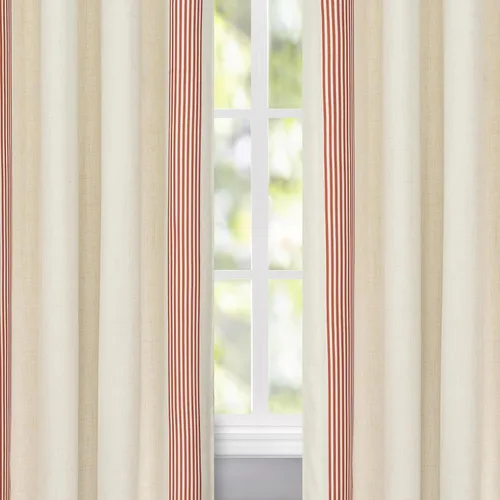 Miniatura 35 de DriftAway Chris Linen - Cortinas opacas con capa térmica y reductora de sonido, 63 pulgadas de largo para dormitorio, cortinas estampadas a rayas