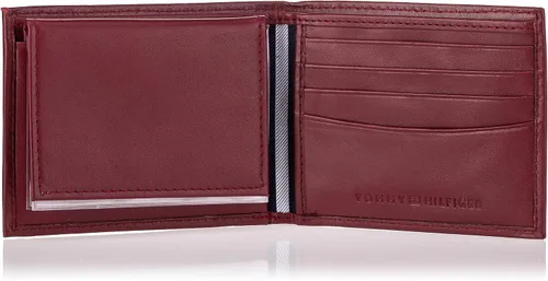 Miniatura 4 de Tommy Hilfiger Cartera de cuero genuino para hombre con múltiples ranuras para tarjetas