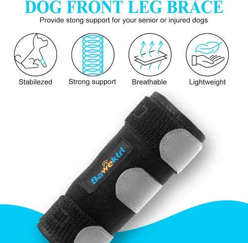 Miniatura 4 de Muñequera carpiano para perros para articulaciones de corvejón frontal, previene lesiones, esguinces ayuda con la pérdida de estabilidad causada por
