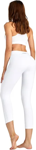 Miniatura 6 de COOLOMG Pantalones de yoga para mujer, mallas capri para correr, leggings de tiro bajo, entrenamiento, gimnasio con bolsillos ocultos