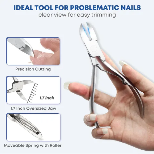 Miniatura 2 de Stellmacher - Cortaúñas para los pies, kit profesional de cuidado de uñas con cortaúñas de acero inoxidable, kit de manicura y pedicura de 4 piezas