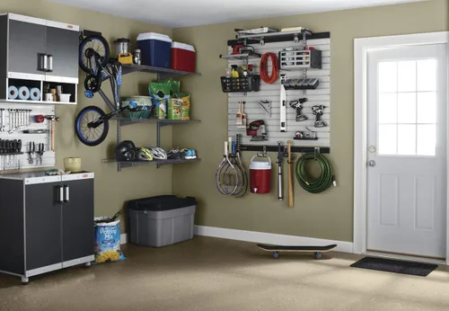 Miniatura 5 de Rubbermaid FastTrack - Sistema de organización de estante de riel grande, con capacidad de hasta 50 libras, ideal para productos
