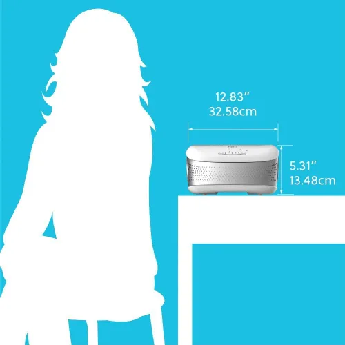 Miniatura 7 de Homedics TotalClean - Purificador de aire de escritorio, filtro HEPA de 360 grados para 128 pies cuadrados, purificador de aire pequeño para oficina