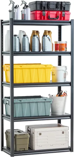 Miniatura 28 de VEVOR Storage Shelves, 5-Tier Adjustable, 2000 lbs Capacity, Heavy Duty Garage Storage Shelving Unit, Metal Utility Rack Shelf, for Kitchen Pantry