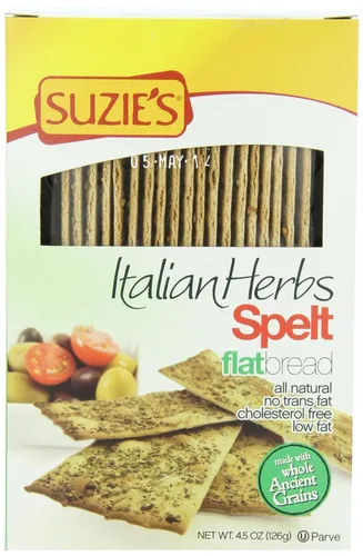 Miniatura 6 de Suzie's Spelt - Galletas de pan plano multisemilla Paquete de 12 Bajo en grasa y veganas, Kosher, grano de tren Opción de aperitivo saludable