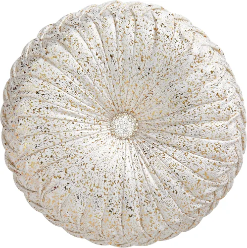Miniatura 9 de EUCIOR Almohadas Decorativas Doradas, Almohada Circular, Almohadas Decorativas Plisadas de Calabaza Hechas a Mano, Almohadas Doradas, Almohadas