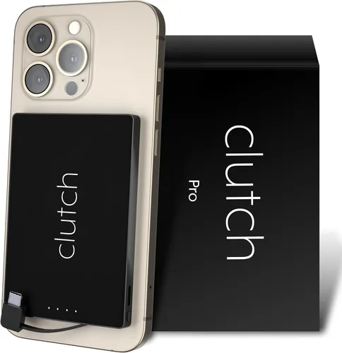 Clutch - Cargador portátil USB-C Pro - Compatible con iPhone 15, 16, 17 y dispositivos Android - Batería magnética de banco de energía - Aprobado