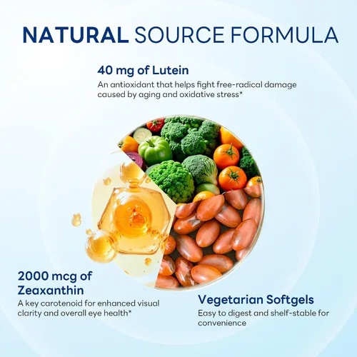 Miniatura 5 de Vitamin World Suplementos de luteína y zeaxantina, 40 mg de luteína, suplemento vegetariano para la salud ocular, una vez al día para ayudar a