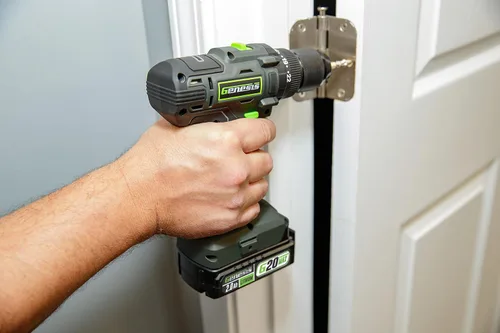 Miniatura 4 de Genesis 20V 1/2" Taladro inalámbrico con batería y cargador, portabrocas metálico con trinquete, 450 pulgadas-libras, batería y cargador de 2.0Ah