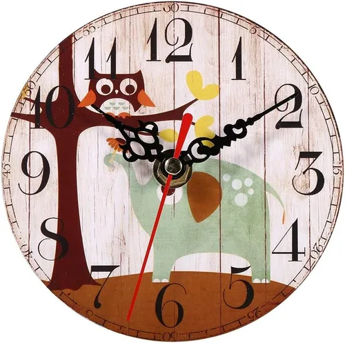 Miniatura 2 de Reloj colgante de madera, reloj de pared de madera ligero, práctico para decoración del hogar, decoración de cocina (#1)