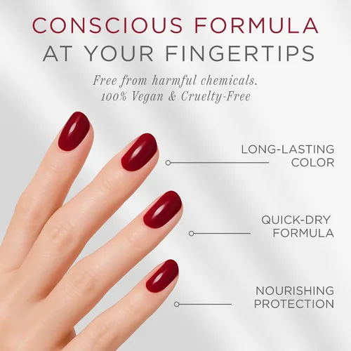 Miniatura 3 de Cote Beauty's - Esmalte de uñas natural Warm Rich Berry, acabado lujoso, cremoso, de larga duración, resistente a las astillas, vegano y libre