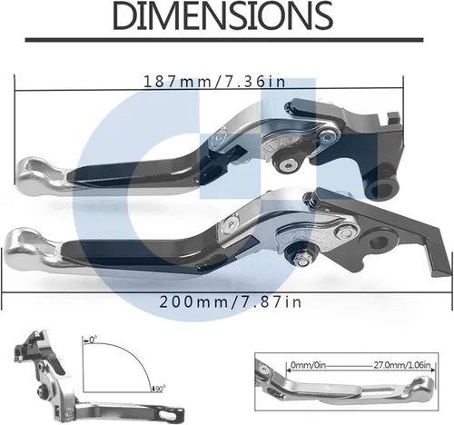 Miniatura 3 de Para Kawasaki H2 H2R 2015-2016 Accesorios de motocicleta CNC ajustable plegable freno embrague palancas manillar mano apretones logotipo motocicleta