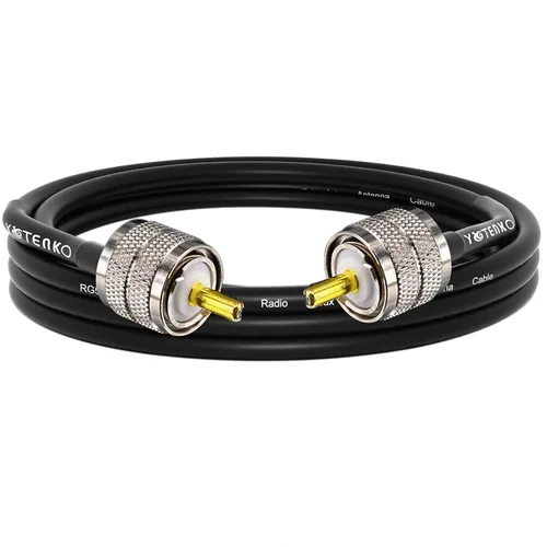 Miniatura 36 de Cable de puente PL259 de 1 pie - Cable coaxial RG58 de 15 pulgadas corto 50 ohmios coaxial para medidor SWR radio de radioaficionado radio CB