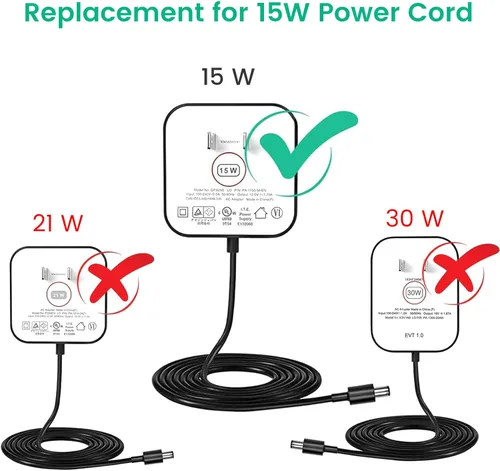 Miniatura 3 de Cargador de cable de alimentación de 15 W para Alexa Echo Spot, Echo Dot (3ª / 4ª generación / 5ª generación), Fire TV Cube, Show 5, Dot con reloj