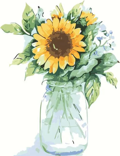 Miniatura 7 de ArtBud Kits de pintura por números para adultos y niños, fácil para principiantes, madera enmarcada en lienzo, flores, pintura acrílica