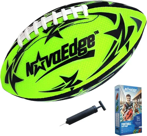 Miniatura 8 de Hydro Water Football - 9.25-Inch Mesh Outer with Rubber Bladder for All Ages - Pool, Lake, Beach Play Textured Grip with Real Laces Includes