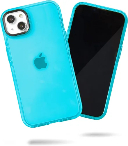 Miniatura 73 de SteepLab Funda de barrera para iPhone 13, protección de 360 grados que absorbe impactos con bisel elevado y colores llamativos (cielo azul brillante)