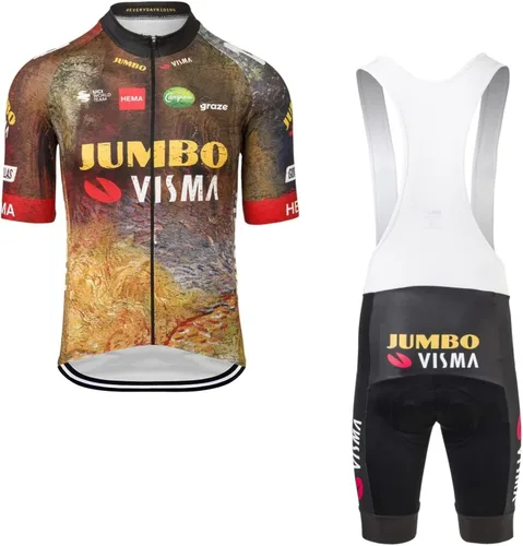 SGCIKER Conjunto de camiseta de ciclismo de equipo World Tour 2022 para hombre, manga corta, con peto de bicicleta MTB y almohadilla de gel