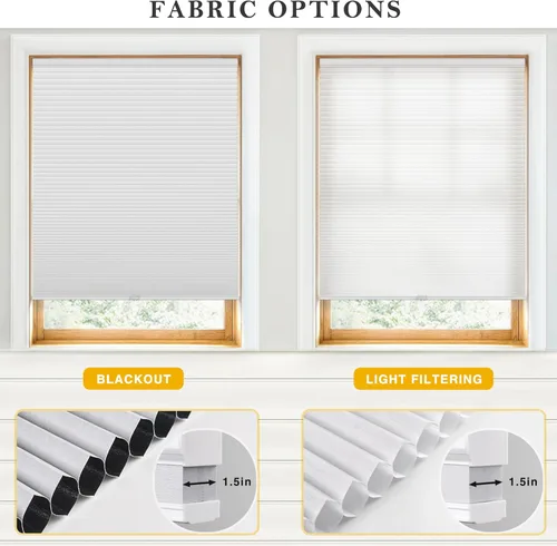 Miniatura 5 de LazBlinds Persianas Celulares sin Cordón, Persianas de Panal Opacas con Celdas de 1.5 Pulgadas, Persianas de Oscurecimiento de Habitación
