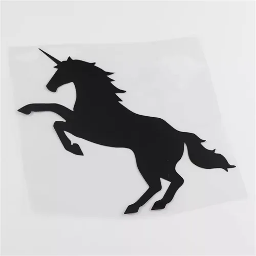 Unicornio pared cuaderno decoración etiqueta etiqueta etiqueta ventana portátil bicicleta decoración del hogar coche arte casco HY793 (negro)
