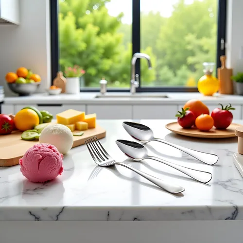 Miniatura 2 de 2 cucharas de pomelo de acero inoxidable para frutas, cuchara de acero inoxidable, borde dentado, cucharas cortadas para helado, postre, queso