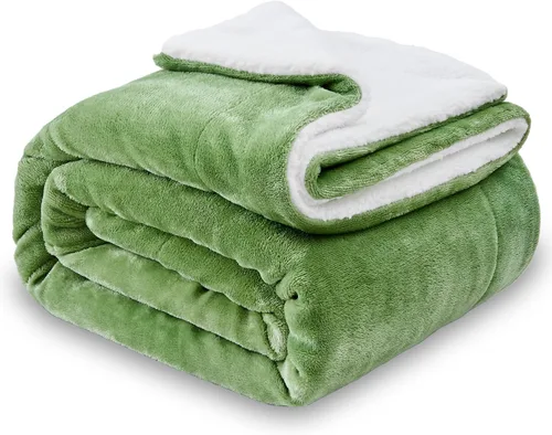 Miniatura 21 de SOCHOW Manta de forro polar Sherpa de doble cara, súper suave, lujosa manta de felpa, tamaño queen, 228.6 x 228.6 cm, gris