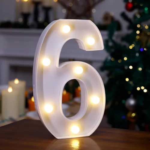 Miniatura 15 de Letrero LED de Marquesina con Letras Iluminadas, Letrero del Alfabeto Iluminado, Luces LED de Letras con Batería para Luz Nocturna, Boda