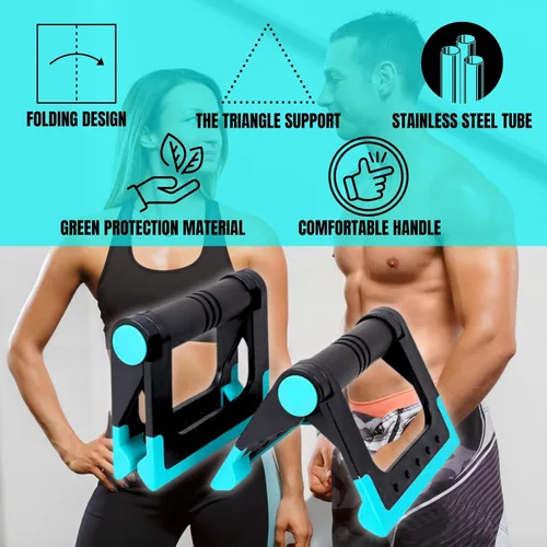 Miniatura 7 de NuFit - Asas de flexión portátiles para viajes Barras de empuje de viaje para entrenamiento de hotel, piso de casa y gimnasio, estructura