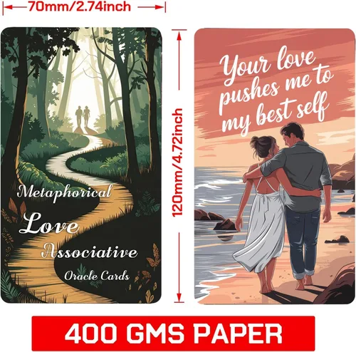 Miniatura 2 de Cartas de Oracle de la Asociación Metafórica de Amor Metafórico: Cartas Oracle de Amor, Tarjetas Oracle para principiantes, Sumérgete en un mundo