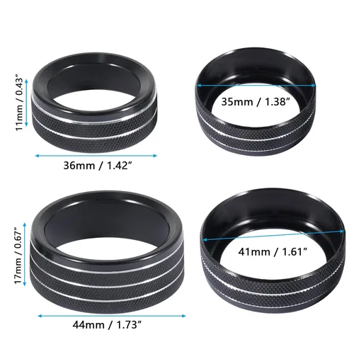 Miniatura 6 de Unifizz 3 piezas de calcomanías para pomos de aire acondicionado de automóvil, interruptor de radio de CA para Dodge 15-20 Durango Challenger