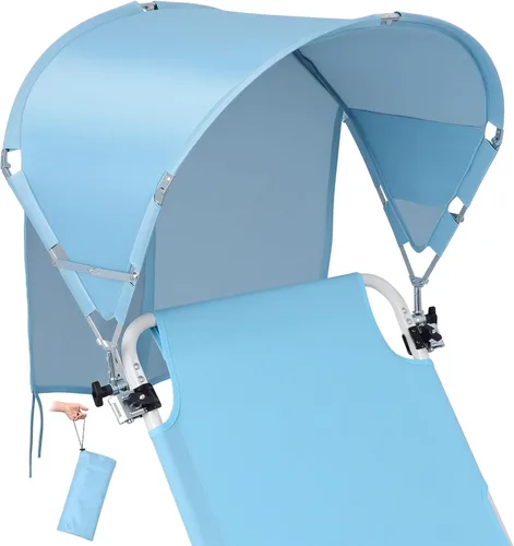 Miniatura 28 de Toldo universal XL resistente al viento para silla, extra grande plegable UPF 50+ con abrazadera ajustable, se adapta a la mayoría de la playa