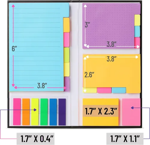 Miniatura 3 de Mr. Pen - Juego de notas adhesivas, paquete de 410, suministros escolares, suministros de oficina, pestañas divisoras de notas adhesivas