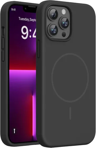 Miniatura 128 de Miracase Funda diseñada para iPhone 13, con protector de pantalla de vidrio templado, forro de microfibra suave antiarañazos, funda de goma