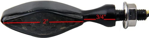 Miniatura 4 de Black Short Stem mini LED Turn Signal Lights Indicators Blinkers Compatible for 2016 Kawasaki Ninja H2R
