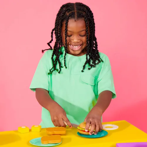 Miniatura 2 de B. toys – Mini Chef – Juego de simulación de tostadora – Juego de desayuno de simulación – Set de brunch de 14 piezas – Tostadora emergente