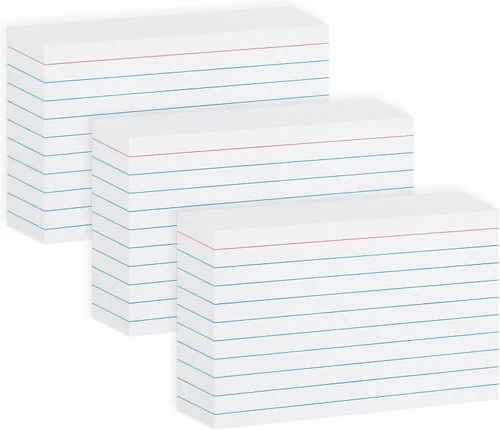 Miniatura 9 de 300 PIEZAS Tarjetas de Índice 4x6 Rayadas - Goefun Tarjetas de Nota Blancas 4 x 6 Tarjetas Flash para Estudiar, Tomar Notas y Lista de Tareas
