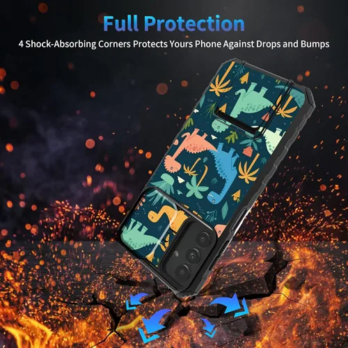 Miniatura 418 de Funda para Samsung Galaxy S22 Ultra 5G, Galaxy S22 Ultra con cubierta de cámara deslizante, funda resistente de doble capa con función atril Black