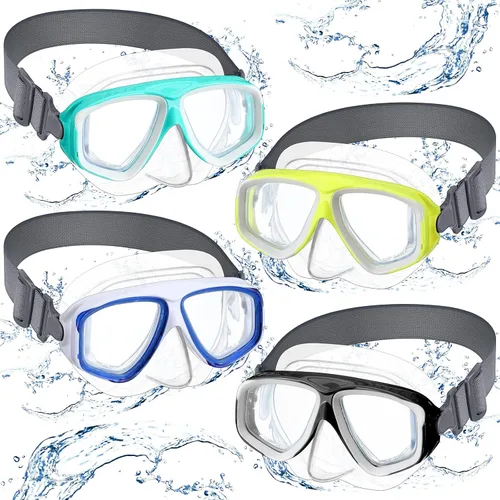 Miniatura 10 de Flutesan Gafas de natación para niños y jóvenes con cubierta para la nariz, correa elástica, máscara de buceo, natación, impermeable, gafas