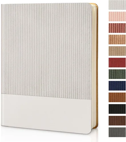 Miniatura 15 de Cuaderno con Líneas para Trabajo, Cuaderno de Notas con Rayas Universitarias 5.79"x8.27" A5 Cuero PU para Escritura Diaria 216 Páginas para Mujeres