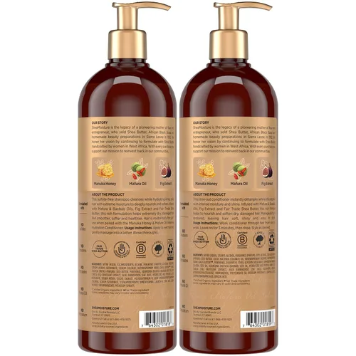 Miniatura 2 de Set de Champú y Acondicionador Shea Moisture – Fórmulas de Cuidado Capilar de Hidratación Intensiva con Miel de Manuka y Aceite de Mafura